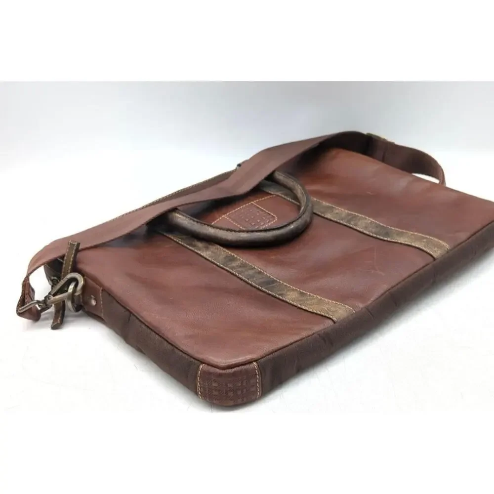 BOCONI GENUINE LEATHER NASHVILLE BRIEFCASE MESSENGER CROSSBODY BAG